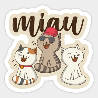 Miau the sing Sticker